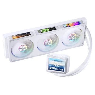 Water Cooler Jonsbo Tf3-360scw ARGB 360mm Com 4 Telas Ips Branco