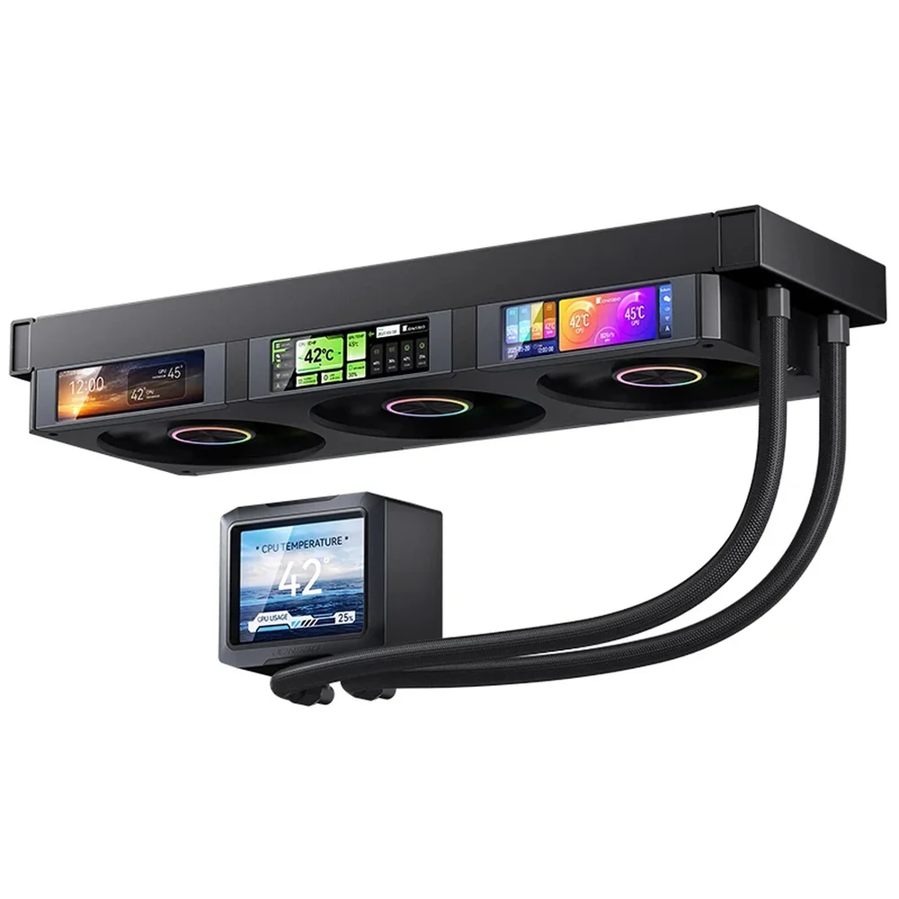 Water Cooler Jonsbo Tf3-360scb ARGB 360mm Com 4 Telas Ips Preto 5