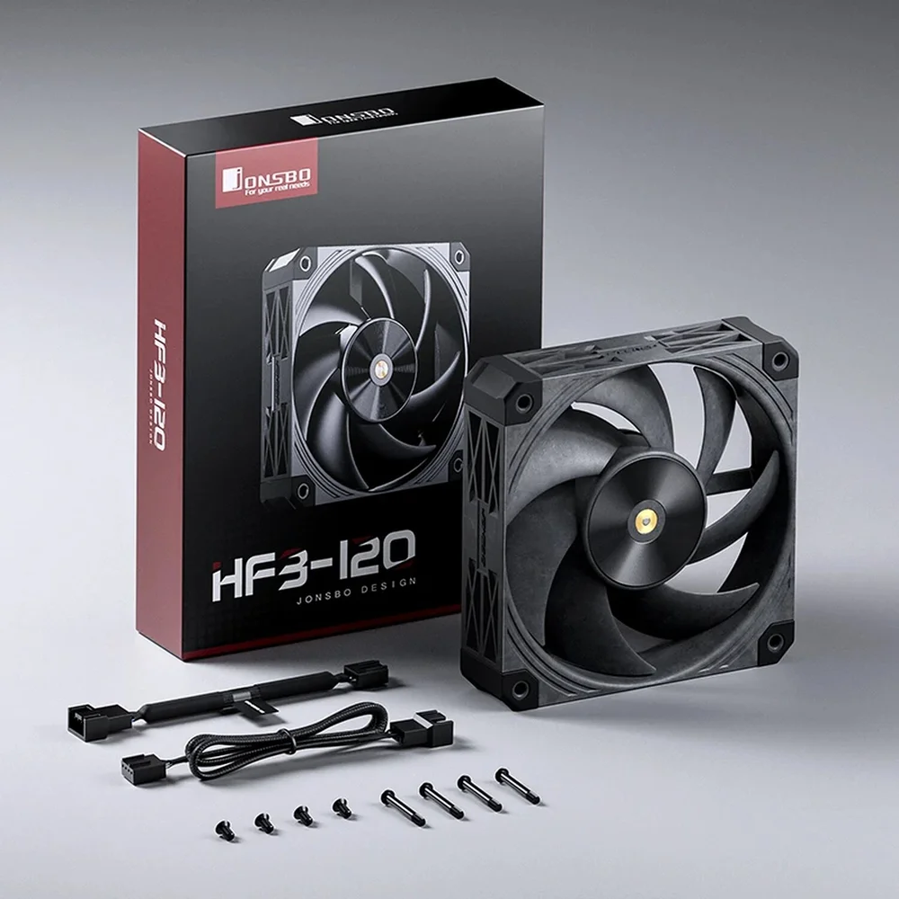 Fan Cooler Jonsbo Hf3-120b Alta Performance 120 X 30 Mm Pwm Preta 6