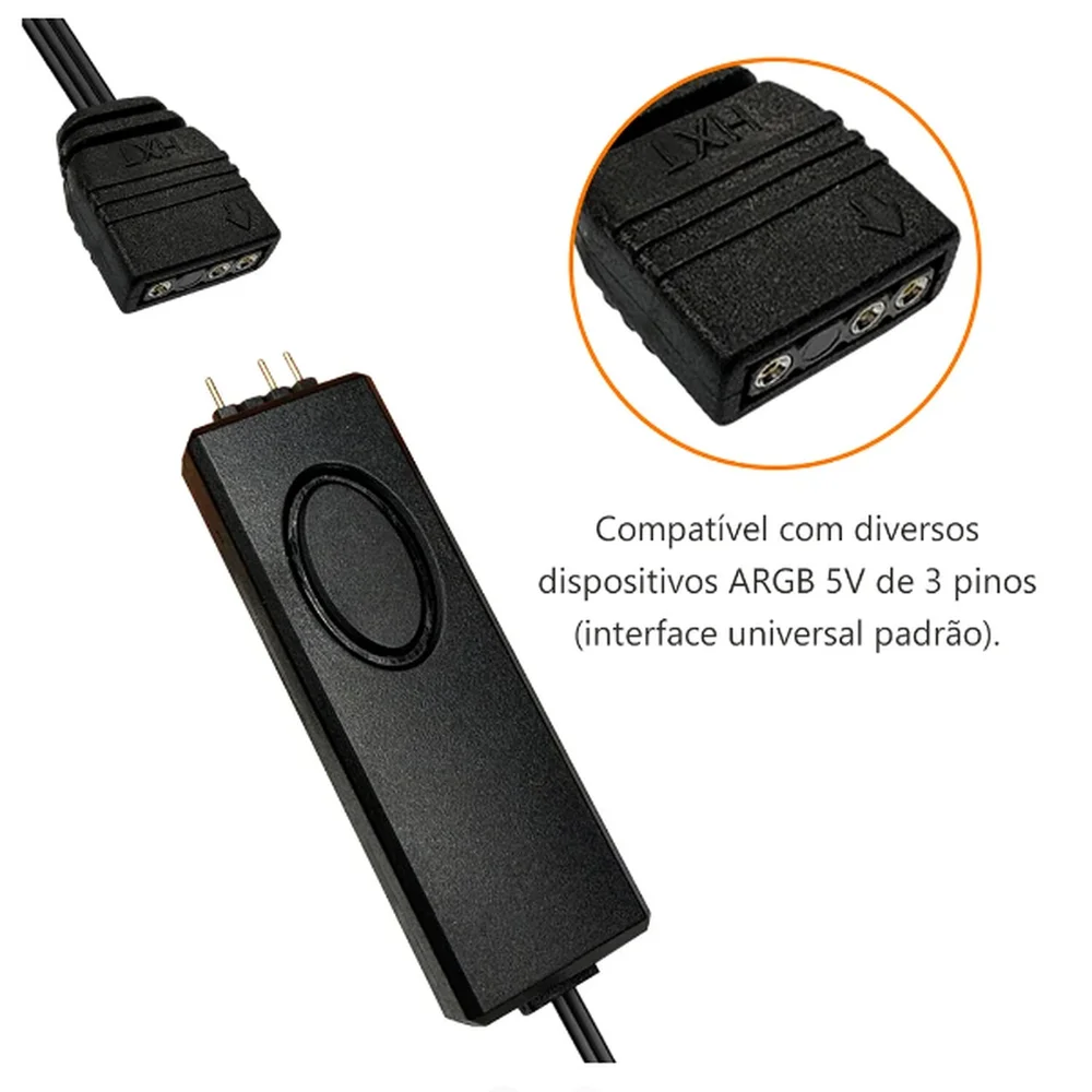 Controladora ARGB 5v Jonsbo Rc01 Sata 3 Pinos Preto 7