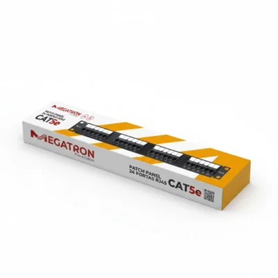 Patch Panel Megatron Cat.5e Rj45  24 Portas