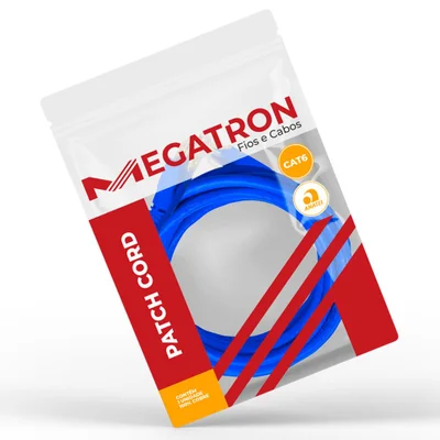 Patch Cord Cat.6 Megatron Utp 1,5m Azul