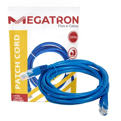 Patch Cord Cat.5e Megatron Utp 1,5m Azul
