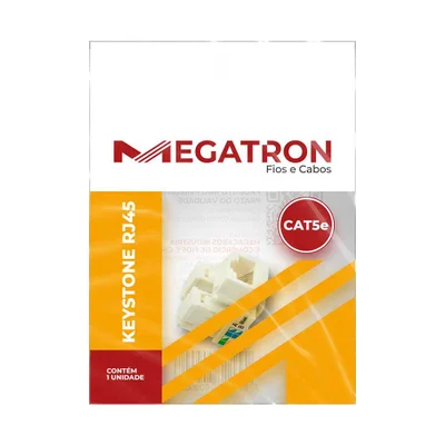 Conector Keystone Jack Megatron Cat.5e U/utp 8 Vias Rj45