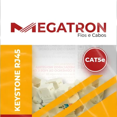 Conector Keystone Jack Megatron Cat.5e U/utp 8 Vias Rj45 Pacote Com 8un