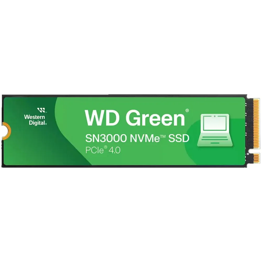 Nvme 1TB | Unidade De Estado Sólido Western Digital Sn3000 Nvme Pcie 4.0 5000/4200 Mb/s M.2 Ssd Wds100t4g0e-00cps0 Preto