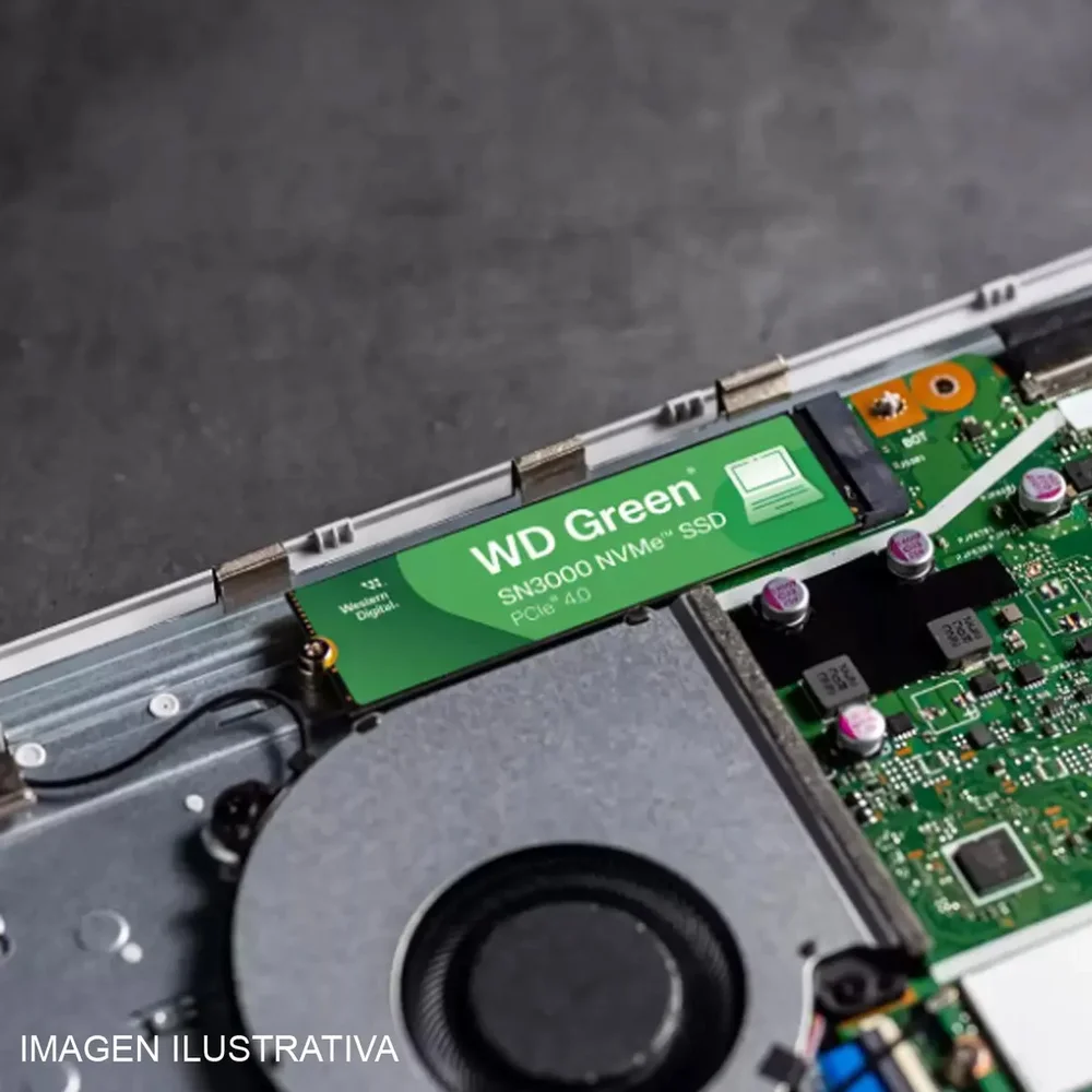 Imagem 3 de 5 do produto Nvme 1TB | Unidade De Estado Sólido Western Digital Sn3000 Nvme Pcie 4.0 5000/4200 Mb/s M.2 Ssd Wds100t4g0e-00cps0 Preto