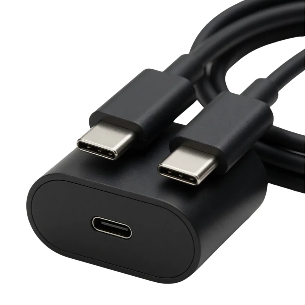 Carregador Rápido Tipo C Preto Turbo Celulares Tablets
