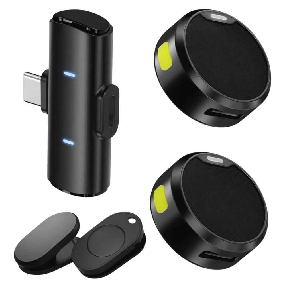 Imagem 4 de 5 do produto Microfone Sem Fio Usb C Profissional Dois Microfones