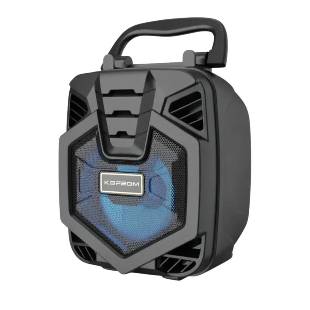 Imagem 2 de 5 do produto Som Portátil Bluetooth Luzes LED Azul Alça Transporte