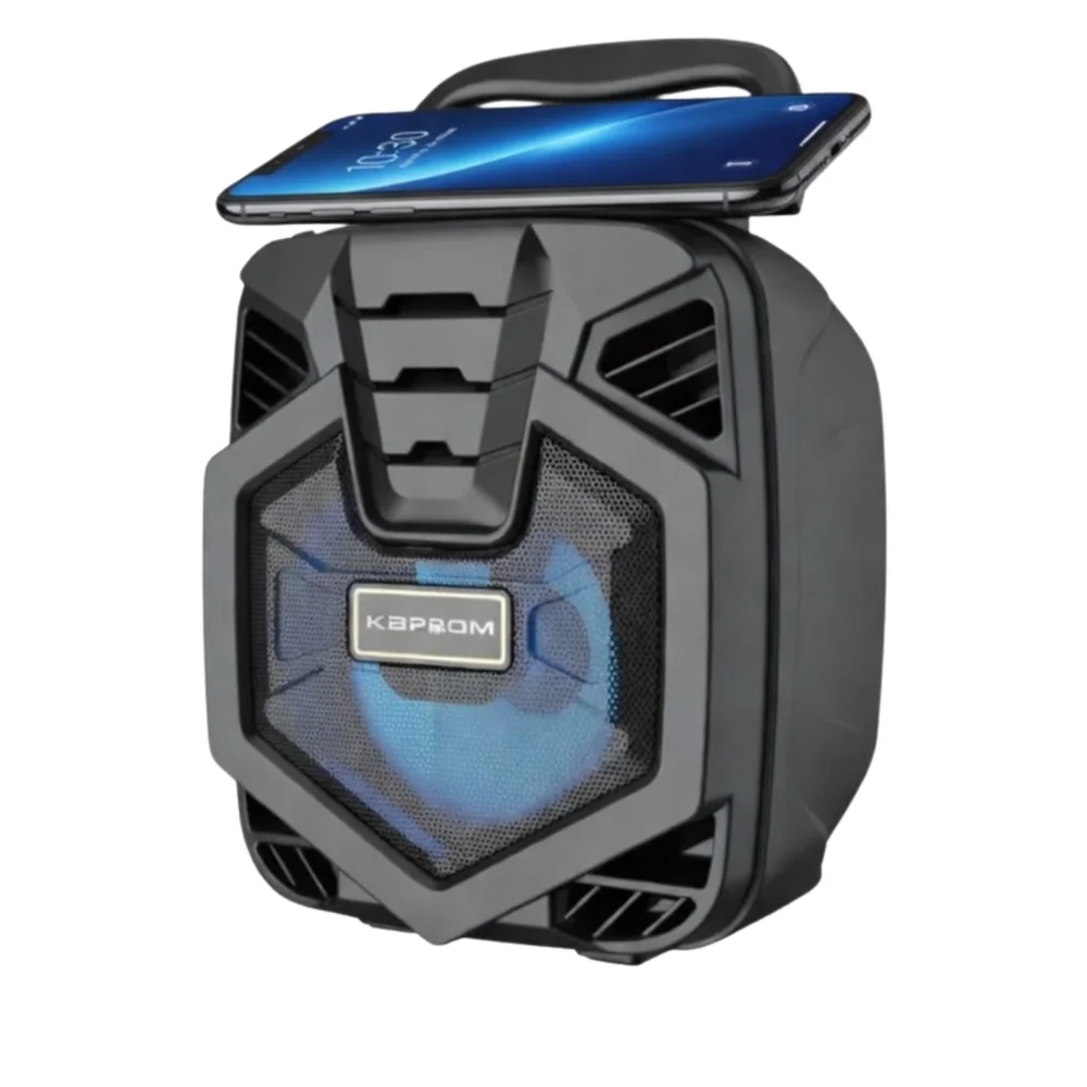 Imagem 4 de 5 do produto Som Portátil Bluetooth Luzes LED Azul Alça Transporte
