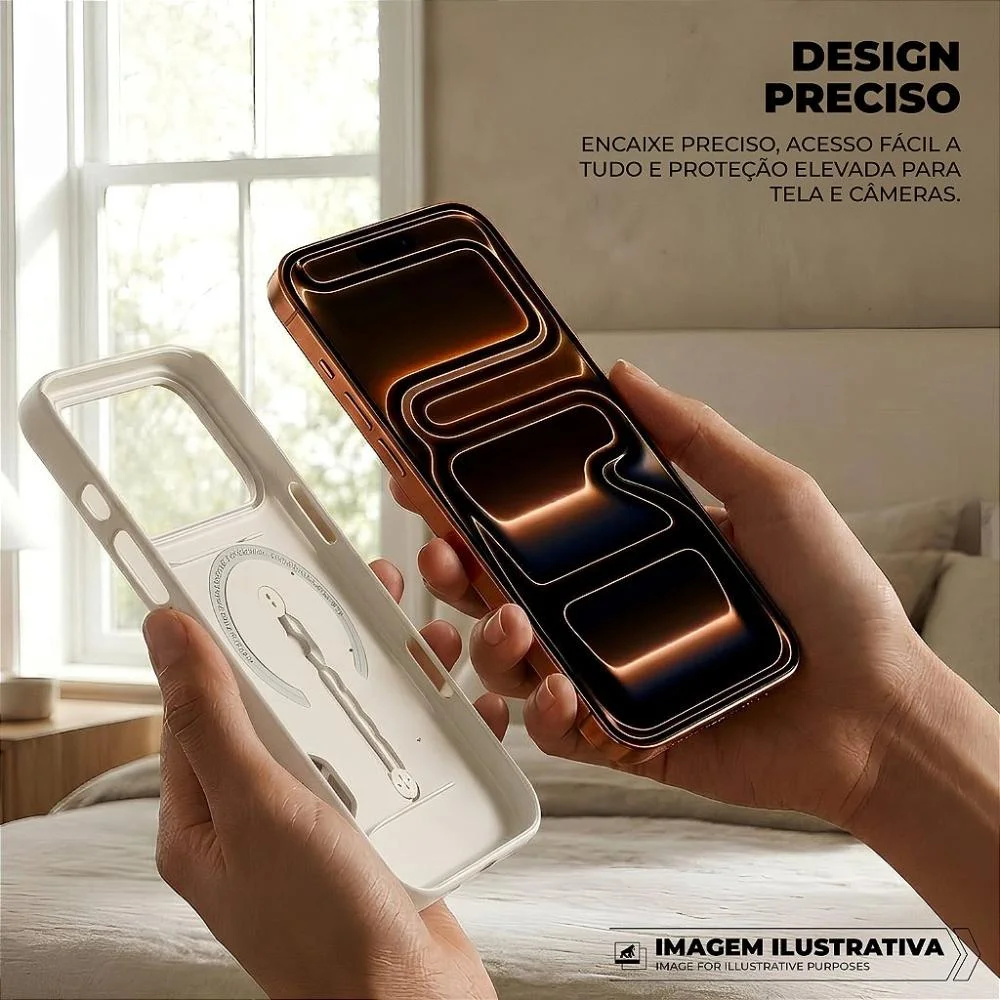 Imagem 3 de 5 do produto Capa Para Iphone 17 Pro - Card Ring - Off White - Gshield