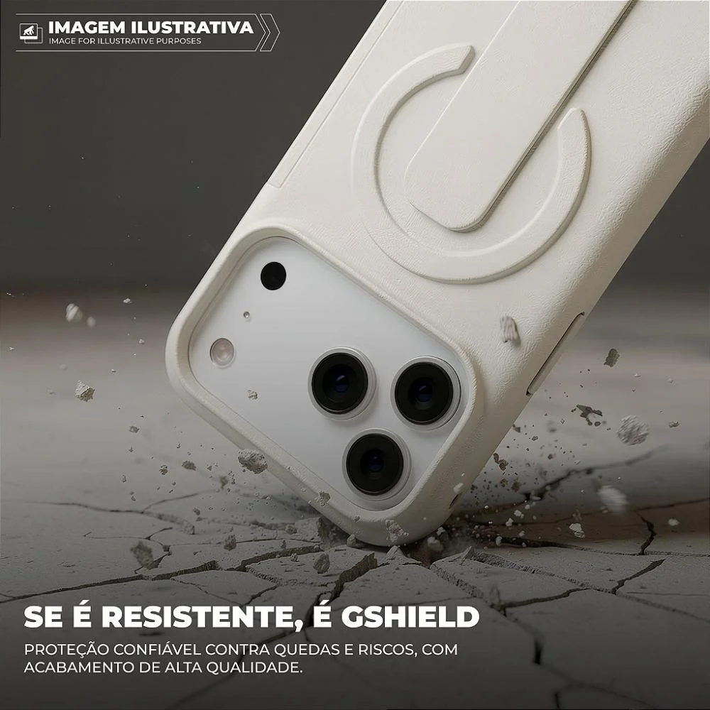 Imagem 5 de 5 do produto Capa Para Iphone 17 Pro - Card Ring - Off White - Gshield