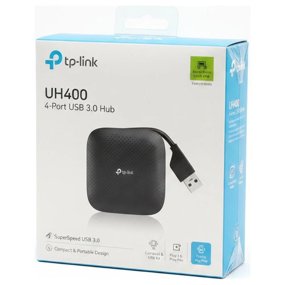 Imagem 2 de 3 do produto Hub Usb 3.0 Tp-link Uh400 4 Portas - Preto