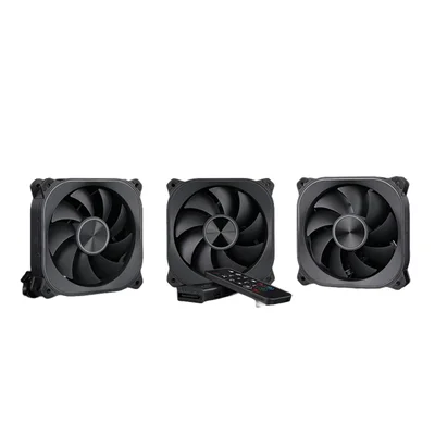 Kit 3 Fan 120mm Aerion Veil S Com Controladora ARGB Preto Fan100