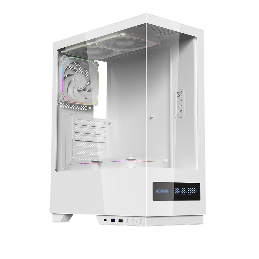 Gabinete Gamer Mid Tower Sem Fan Sem Fonte Gab130 Arch V1sion Branco Aerion