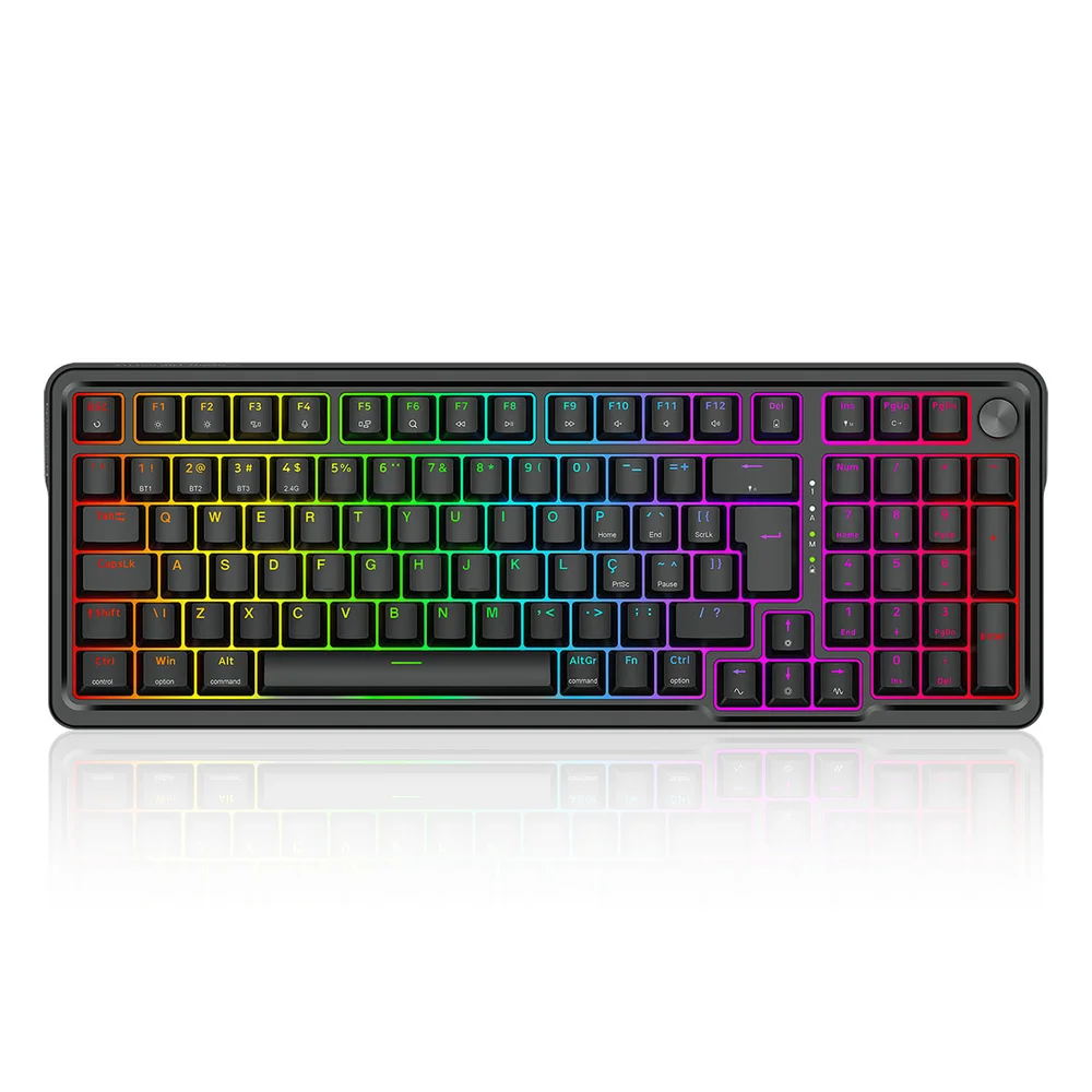 Teclado Mecanico Gamer Eisa Pro RGB Wireless Switch Manbo Redragon Preto K686-RGB-pro Teclado Mecanico Gamer Eisa Pro RGB Wireless Switch Manbo Redragon Preto K686-RGB-pro