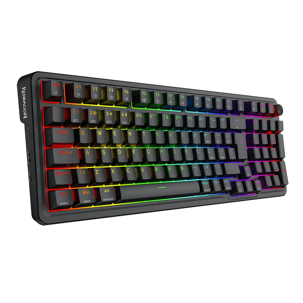 Teclado Mecanico Gamer Eisa Pro RGB Wireless Switch Manbo Redragon Preto K686-RGB-pro Teclado Mecanico Gamer Eisa Pro RGB Wireless Switch Manbo Redragon Preto K686-RGB-pro
