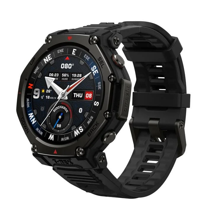 Smartwatch Amazfit T-rex 3, 48mm, AmoLED 1.5”, Gps, Bluetooth, Nfc, Militar, Até 27 Dias De Bateria - Preto