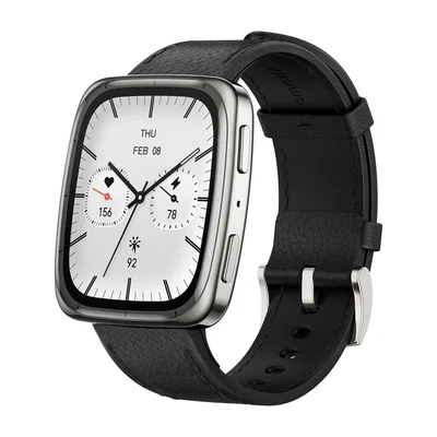 Smartwatch Amazfit Active 2 Premium, Tela Quadrada AmoLED, Bluetooth, Gps, Nfc, Até 10 Dias De Bateria - Prata
