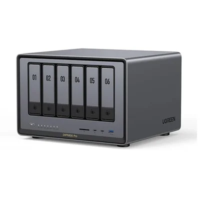 Storage Nas 6 Baias Intel i5 1235u 8GB Ram Ddr5 2 Portas Lan 10gbe HDMI 8k 2x M.2 Nvme Dxp6800 Pro Ugreen - 25899