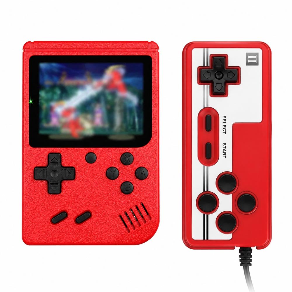 Super Mini Video Game Portátil 400 Em 1 Retrô Com Controle Extra Cor:vermelho