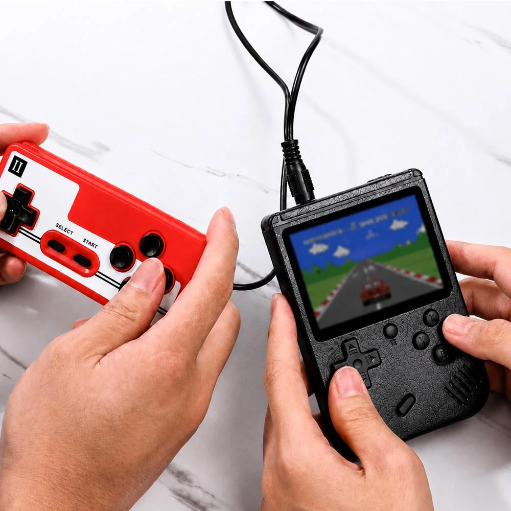 Imagem 2 de 5 do produto Super Mini Video Game Portátil 400 Em 1 Retrô Com Controle Extra Cor:preto
