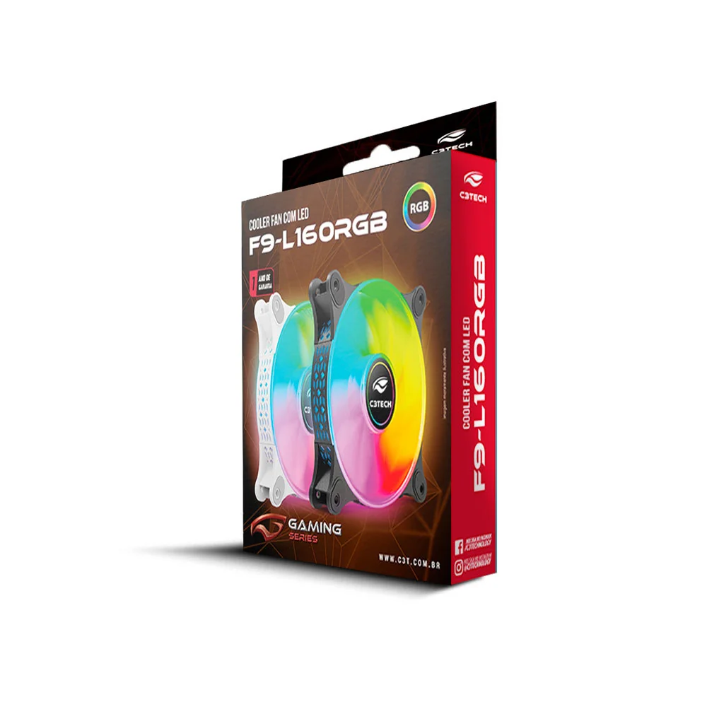 Imagem 4 de 4 do produto Cooler Gamer C3Tech Universal RGB P/ Intel E Amd - Fc-l160bkm