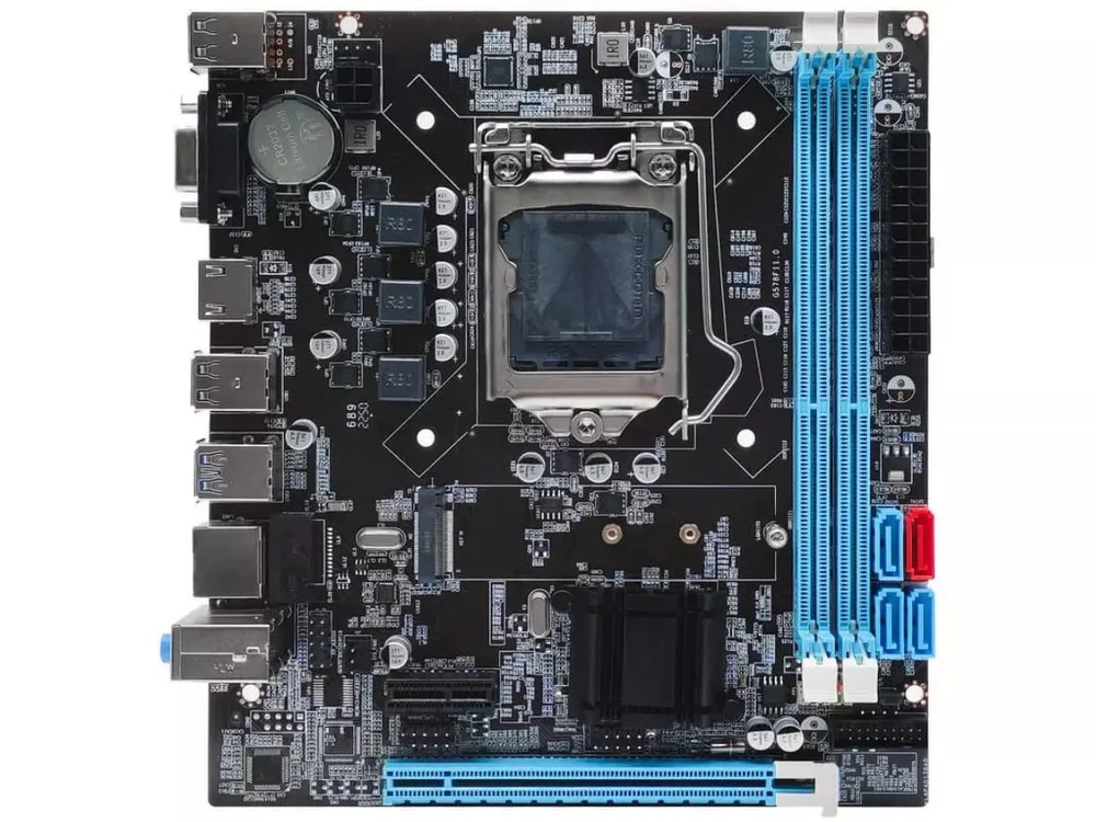 Placa Mãe Ddr3 1155 B75 Gigabit Bluecase Vga HDMI Usb 3.0 M.2 Preto 7