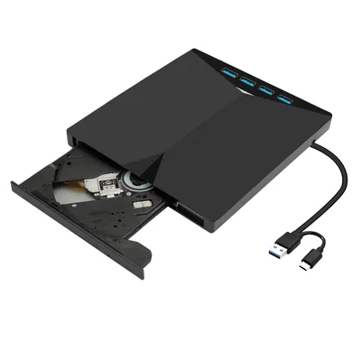 Gravador De Dvd Externo 7 Em 1 Usb 3.0 Com Leitor Sd/microsd F3
