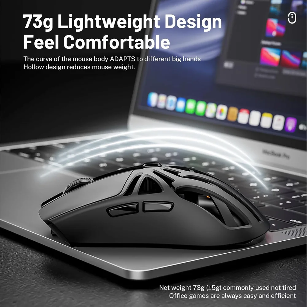 Mouse Gamer Sem Fio Rs8 Smailwolf RGB 10.000 Dpi Bluetooth Mouse Gamer Sem Fio Rs8 Smailwolf RGB 10.000 Dpi Bluetooth