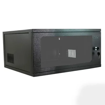 Rack De Parede Max Eletron Padrão 19" 5u 470mm, Visor De Acrílico - Preto