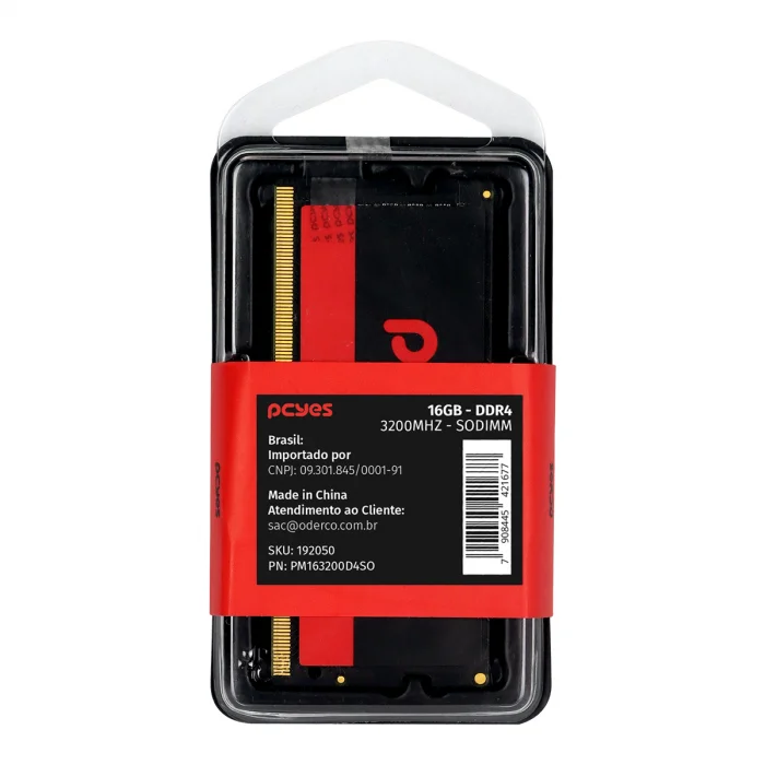 Imagem 5 de 5 do produto Memoria PCyes Sodimm 16gb Ddr4 3200mhz - Pm163200d4so