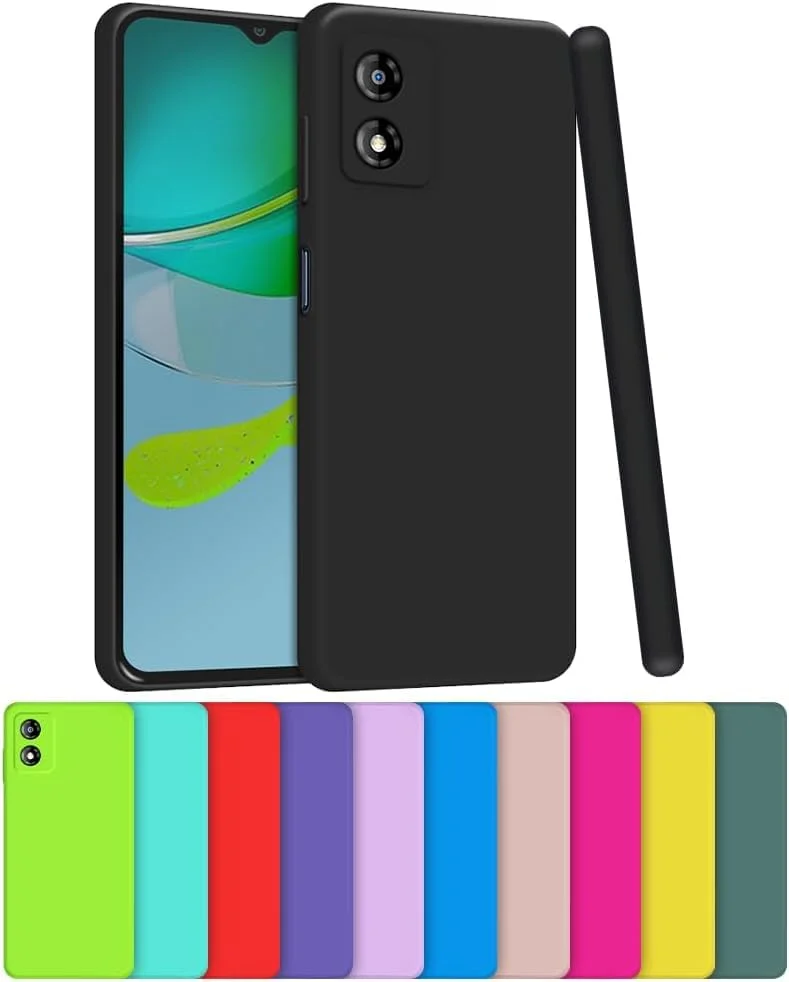 Imagem 5 de 5 do produto Capa Capinha Silicone Aveludada Preta Para Moto E13