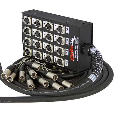 Medusa 16 Vias Montada Conectores Amphenol - 17 Mt