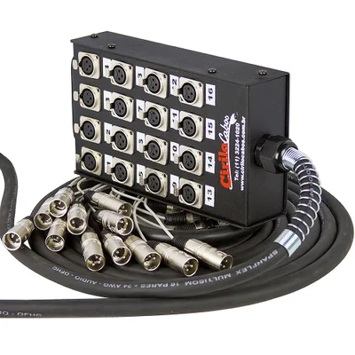 Medusa 16 Vias Montada Conectores Santo Angelo - 5 Mt