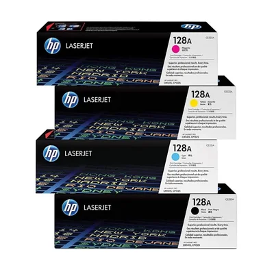 Kit 04 Toner Para HP Ce320a Ce321a Ce322a Ce323a 128a Tinta 04 Cores