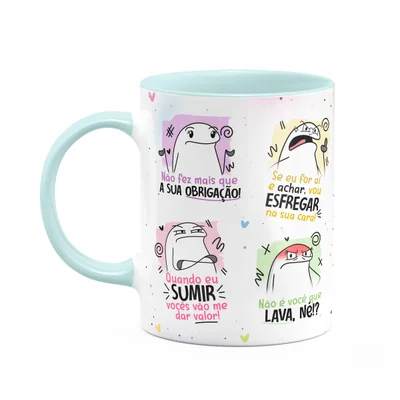 Caneca Flork Mães - Falas De Mãe! - Baby Blue - 325ml