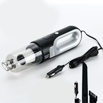 Aspirador Portátil De Mão Automotivo Portátil 12v 180W Cabo Bico Extra Longo 4m e Filtro Hepa Lavável Removível Preto Lançamento Premium Seed On