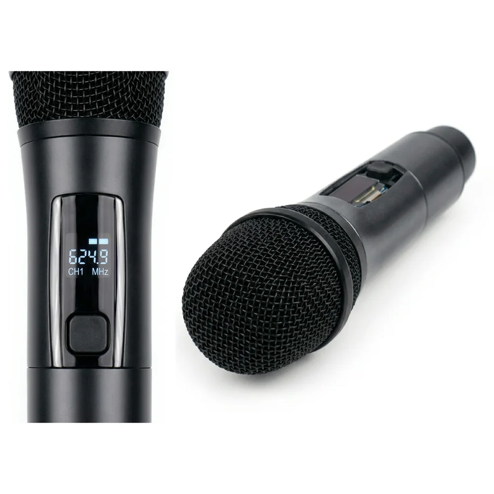 Imagem 2 de 5 do produto Kit 02 Microfones Sem Fio P10 Wireless Karaokê Profissional