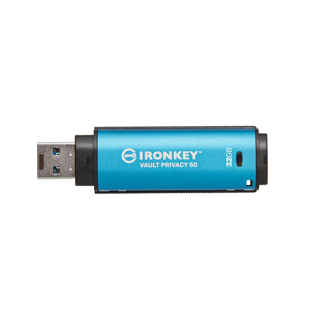 Imagem 2 de 5 do produto Pen Drive  32gb Usb C3.2 Ironkey Vault Privacy 50 250mbs Lei Ikvp50c/32gb Kingston