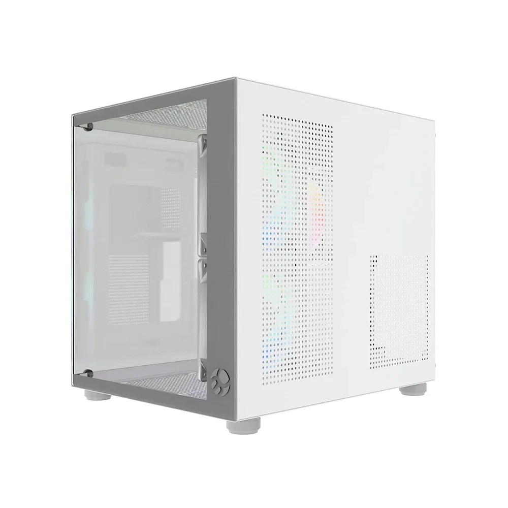 Imagem 2 de 5 do produto Gabinete Gamer Bluecase Pure Pro Bg-064 Cor Branca C/ 3 Fans