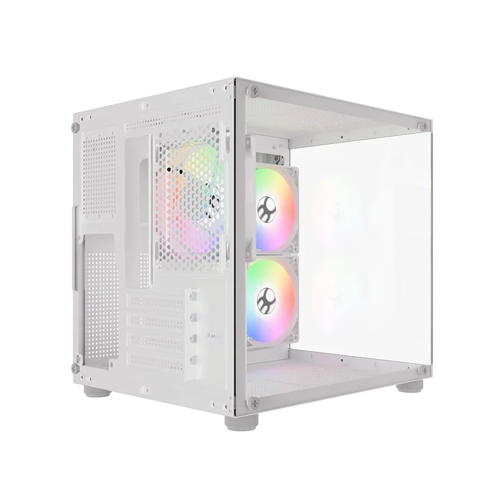 Imagem 5 de 5 do produto Gabinete Gamer Bluecase Pure Pro Bg-064 Cor Branca C/ 3 Fans