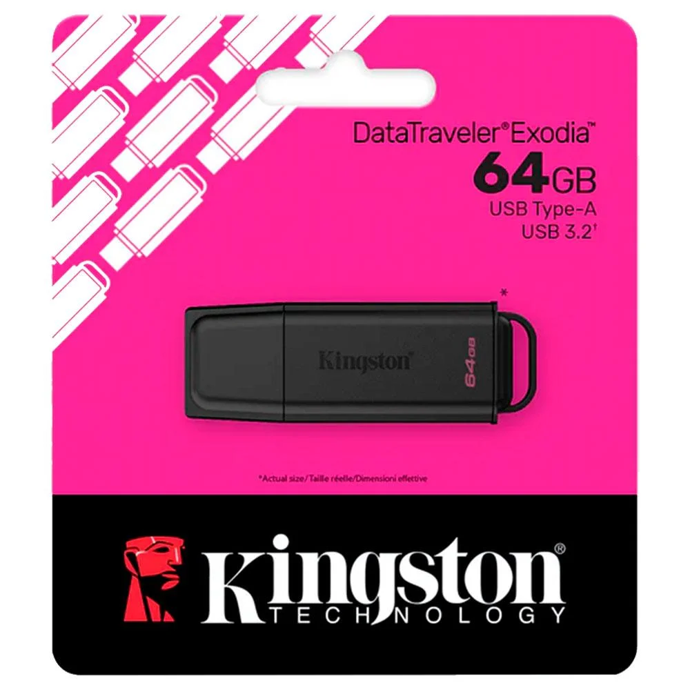 Imagem 3 de 4 do produto Pen Drive Kingston Datatraveler Exodia 64gb Usb 3.2 - Dtxg2/64gb