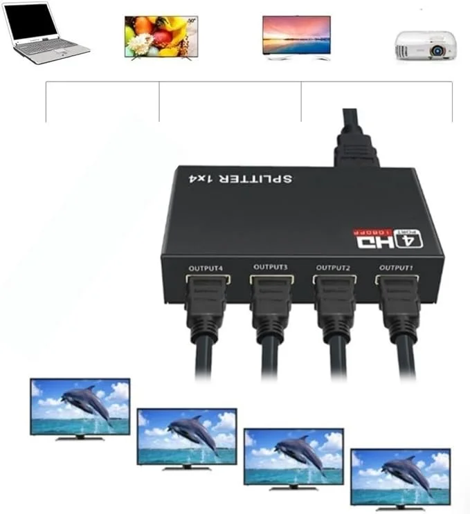 Imagem 3 de 4 do produto Splitter HDMI 1x4 Full Hd