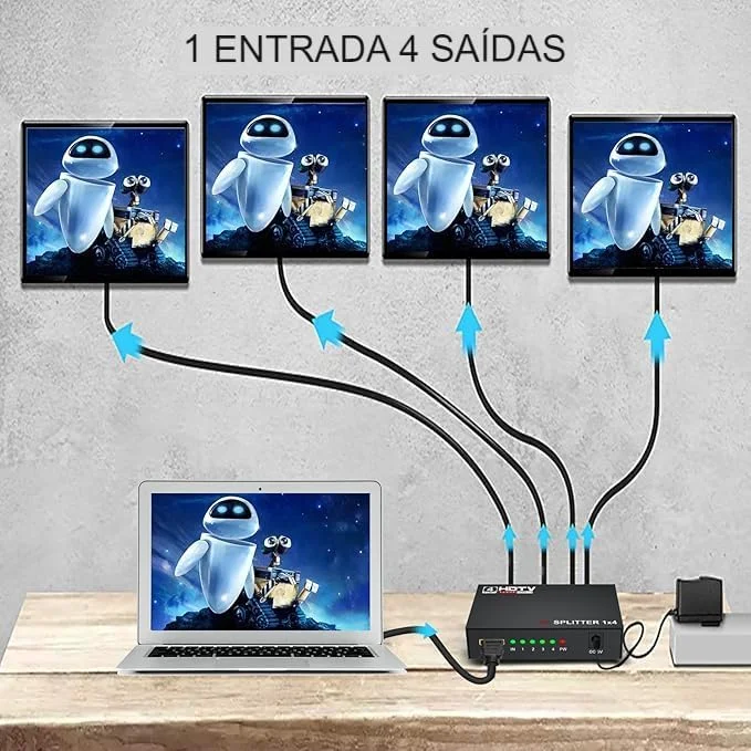 Imagem 4 de 4 do produto Splitter HDMI 1x4 Full Hd