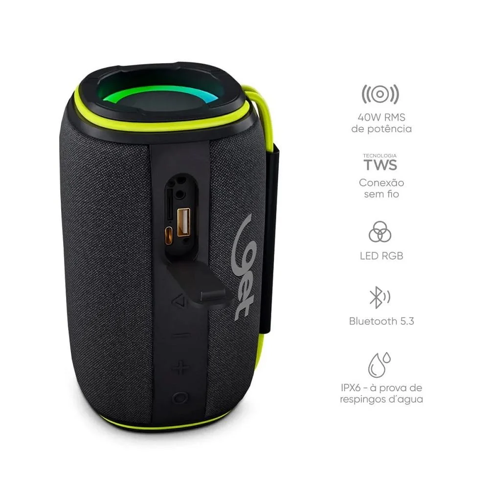 Imagem 2 de 3 do produto Caixa De Som 40w Rms Pop Lite, Bluetooth, 72563, Get