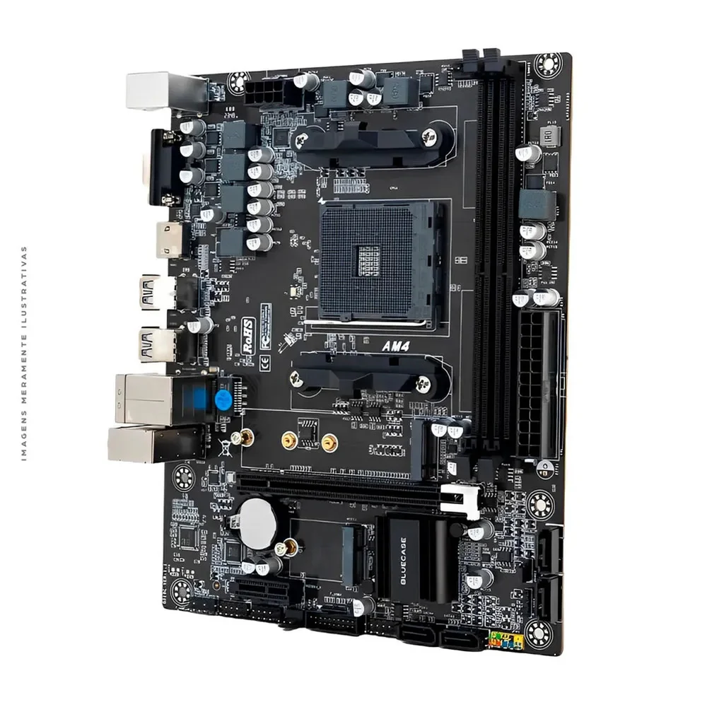 Placa Mãe Bmba320-d3hgu-m2 A320m Ddr4 Am4 64gb M.2 Nvme 5
