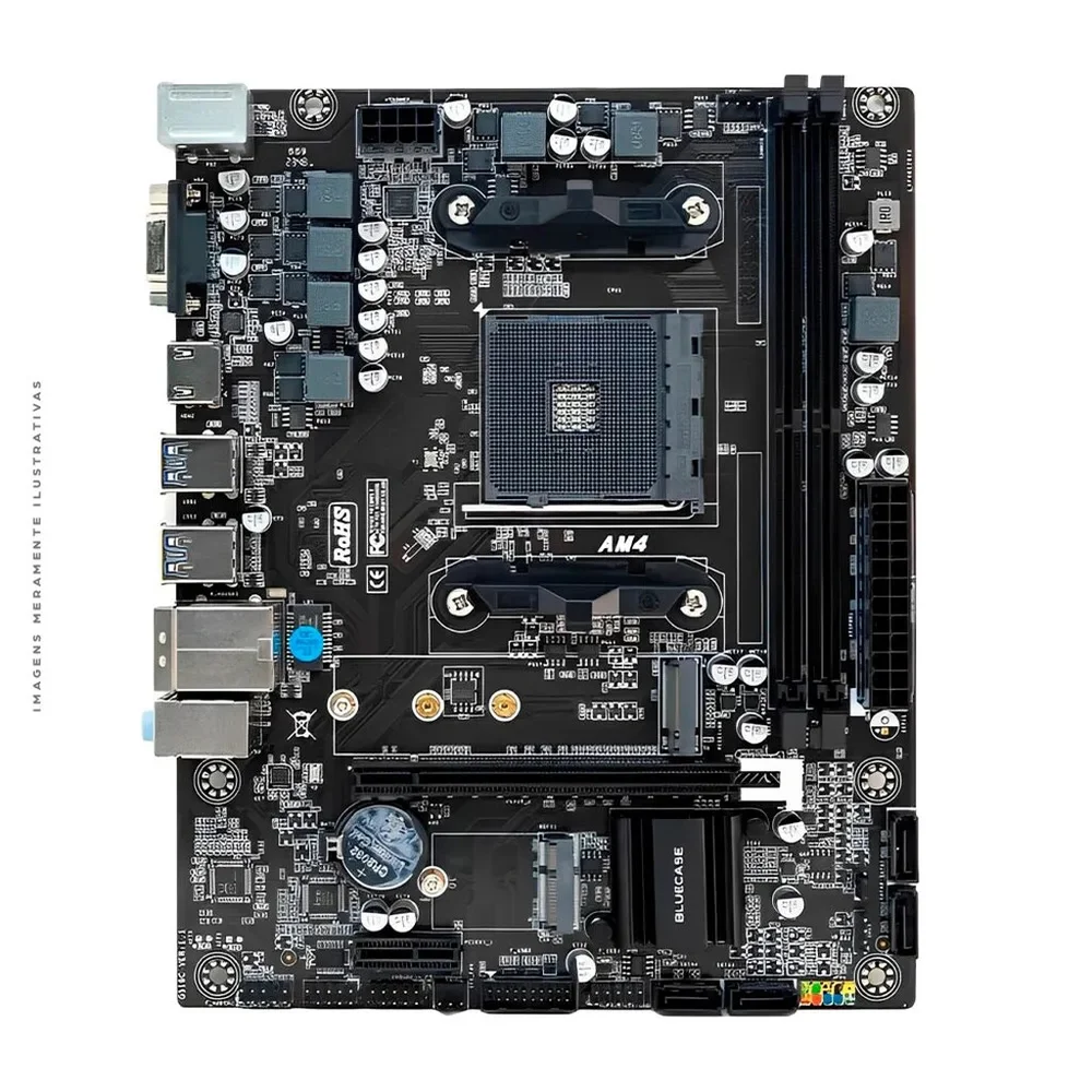 Placa Mãe Bmba320-d3hgu-m2 A320m Ddr4 Am4 64gb M.2 Nvme 6