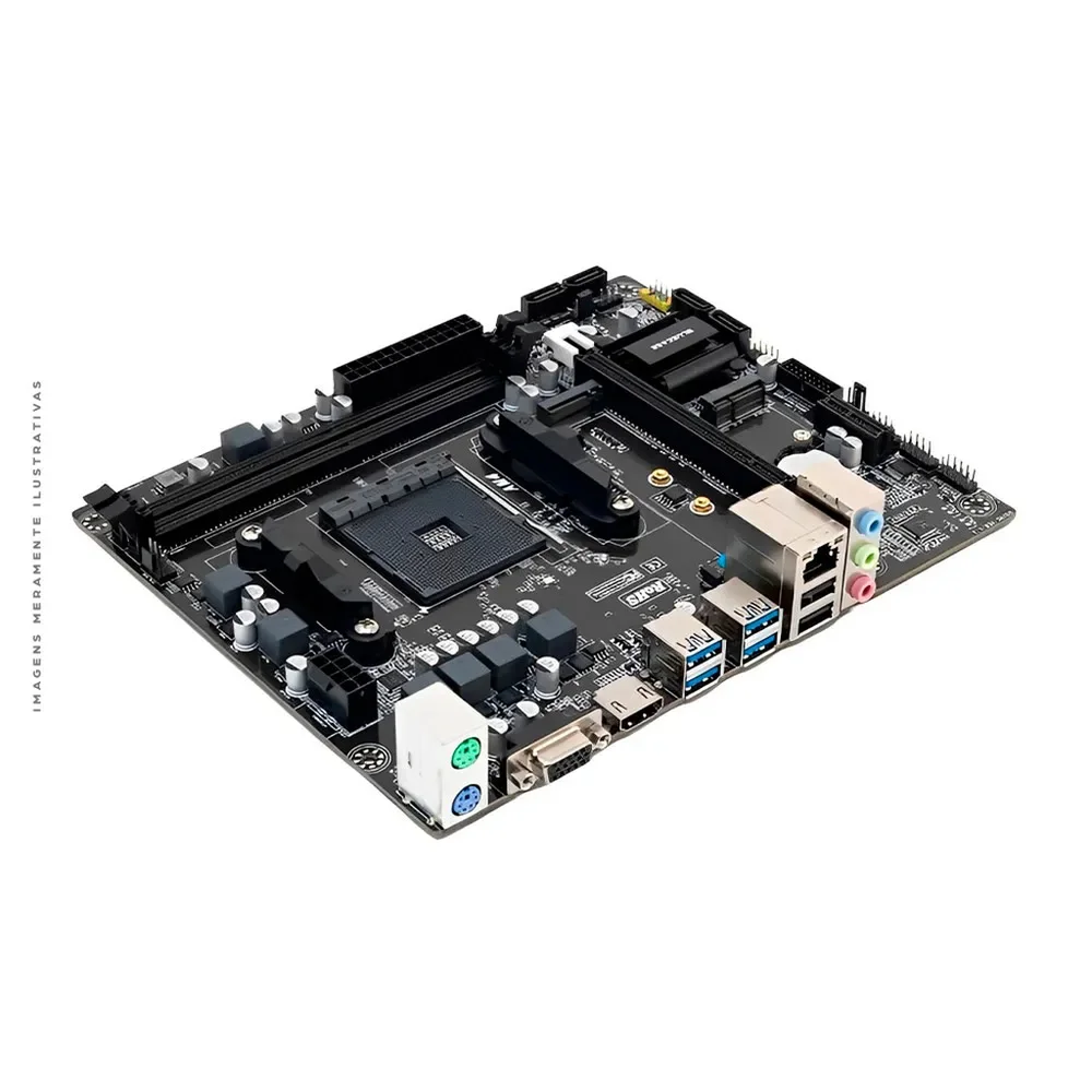 Placa Mãe Bmba320-d3hgu-m2 A320m Ddr4 Am4 64gb M.2 Nvme 7